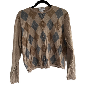 Pendleton Cardigan Sweater XL Brown Gray Women's